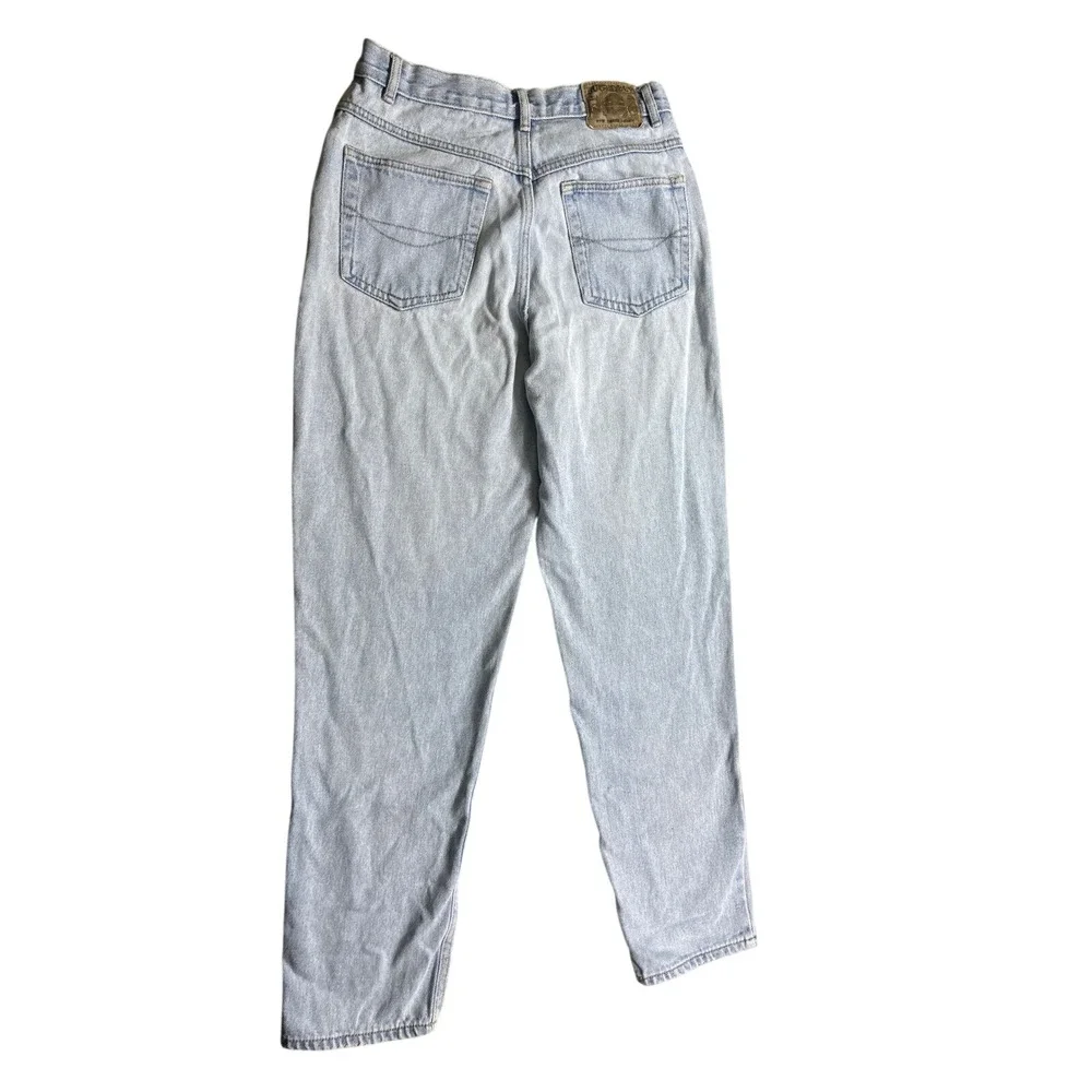 Vintage Bugle Boy Women's 8 Mom Jeans Light‎ Wash High Rise Tapered 90s Denim